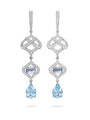 Woodland Aquamarine Diamond Drop Earrings