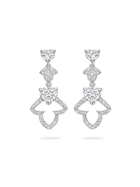 Secret Garden Ivy Diamond Platinum Earrings