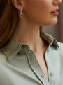 Secret Garden Ivy Diamond Platinum Earrings