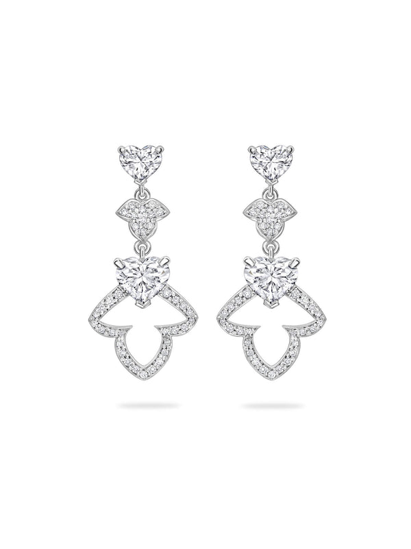 Secret Garden Ivy Diamond Platinum Earrings