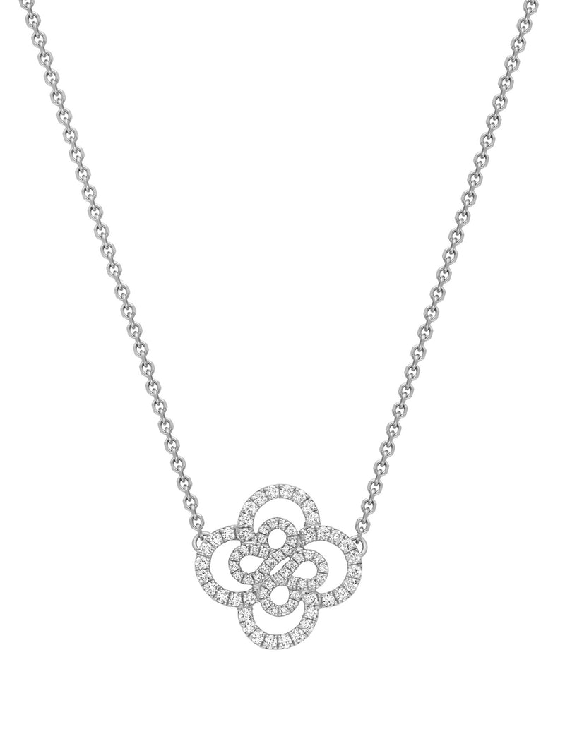 Be Boodles Double Motif Platinum Pendant