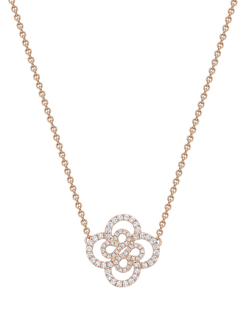 Be Boodles Double Motif Rose Gold Pendant