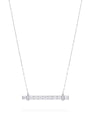 Trapeze Ashoka Diamond Platinum Pendant Necklace