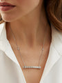 Trapeze Ashoka Diamond Platinum Pendant Necklace