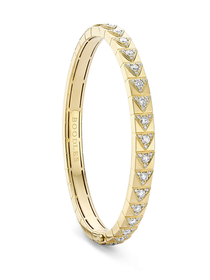 Be You Yellow Gold Diamond Bangle