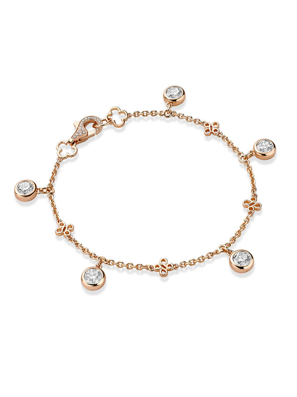 Beach Rose Gold Medium Diamond Bracelet