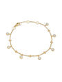 Beach Yellow Gold Diamond Anklet