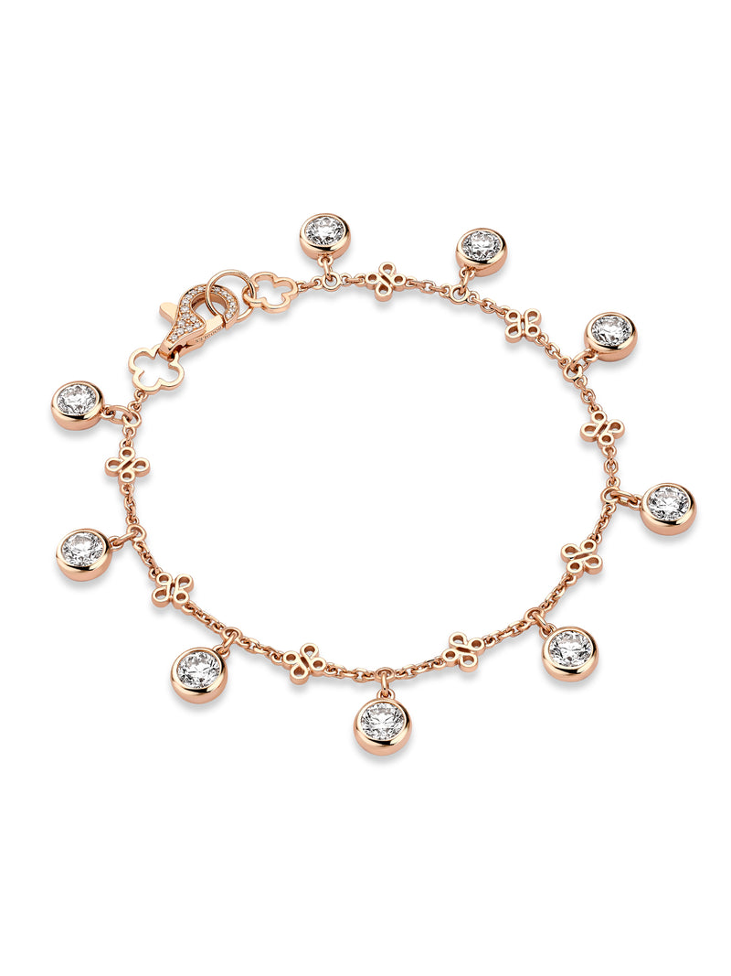 Beach Rose Gold Large Diamond Bracelet