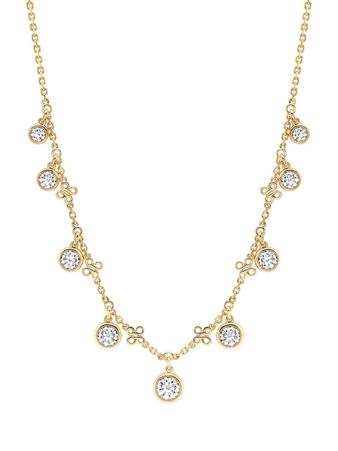 Beach Medium Yellow Gold Diamond Necklace