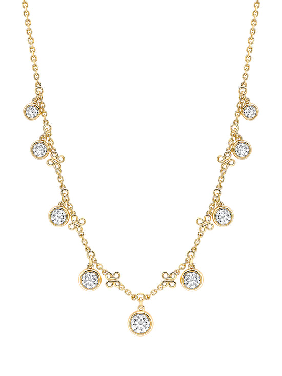 Beach Medium Yellow Gold Diamond Necklace