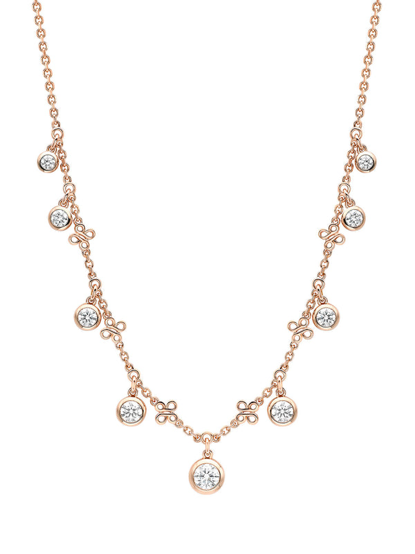 Beach Rose Gold Diamond Necklace
