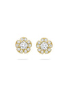 Walled Garden Diamond Stud Yellow Gold Earrings