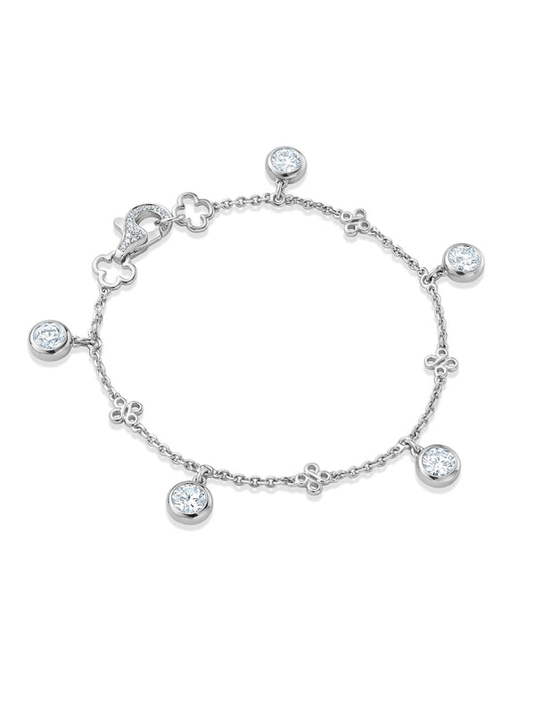 Beach Medium Platinum Diamond Bracelet