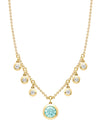 Beach Paraiba Diamond Yellow Gold Necklace