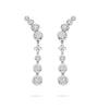 Beach Detachable Long Platinum Drop Earrings