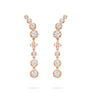 Beach Detachable Long Rose Gold Drop Earrings