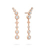 Beach Detachable Long Rose Gold Drop Earrings