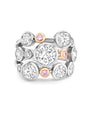 Raindance Pink and White Diamond Platinum Ring