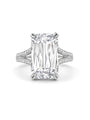 Ashoka Diamond Split Shoulders Platinum Ring