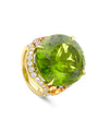 Highlands Oval Peridot Yellow Gold Ring