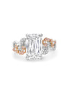 Santorini Ashoka Diamond Platinum and Rose Gold Ring