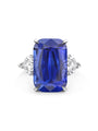 Classic Sapphire Ashoka Platinum Ring