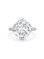 Peace of Mined Cushion Cut Platinum Diamond Ring