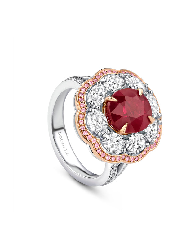Vintage Oval Cut Ruby Ring