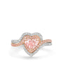 Vintage Heart Pink Diamond Ring