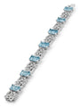 Secret Garden Waterlily Aquamarine Platinum Bracelet