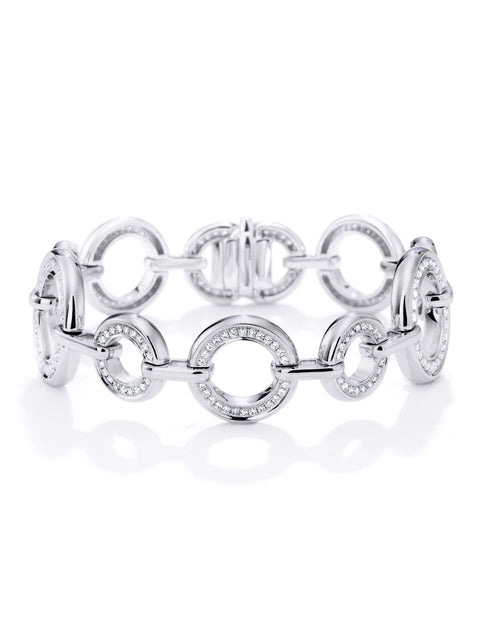 Roulette Medium White Gold Diamond Bracelet