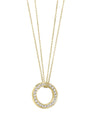 Large Roulette Yellow Gold Diamond Pendant