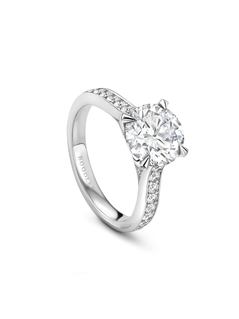 Harmony Round Brilliant Cut Platinum Diamond Ring