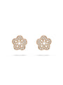 Blossom Rose Gold Diamond Stud Earrings