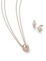 The Knot White and Rose Gold Pendant and Earrings Set