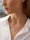 Blossom White Gold Pendant and Earrings Set