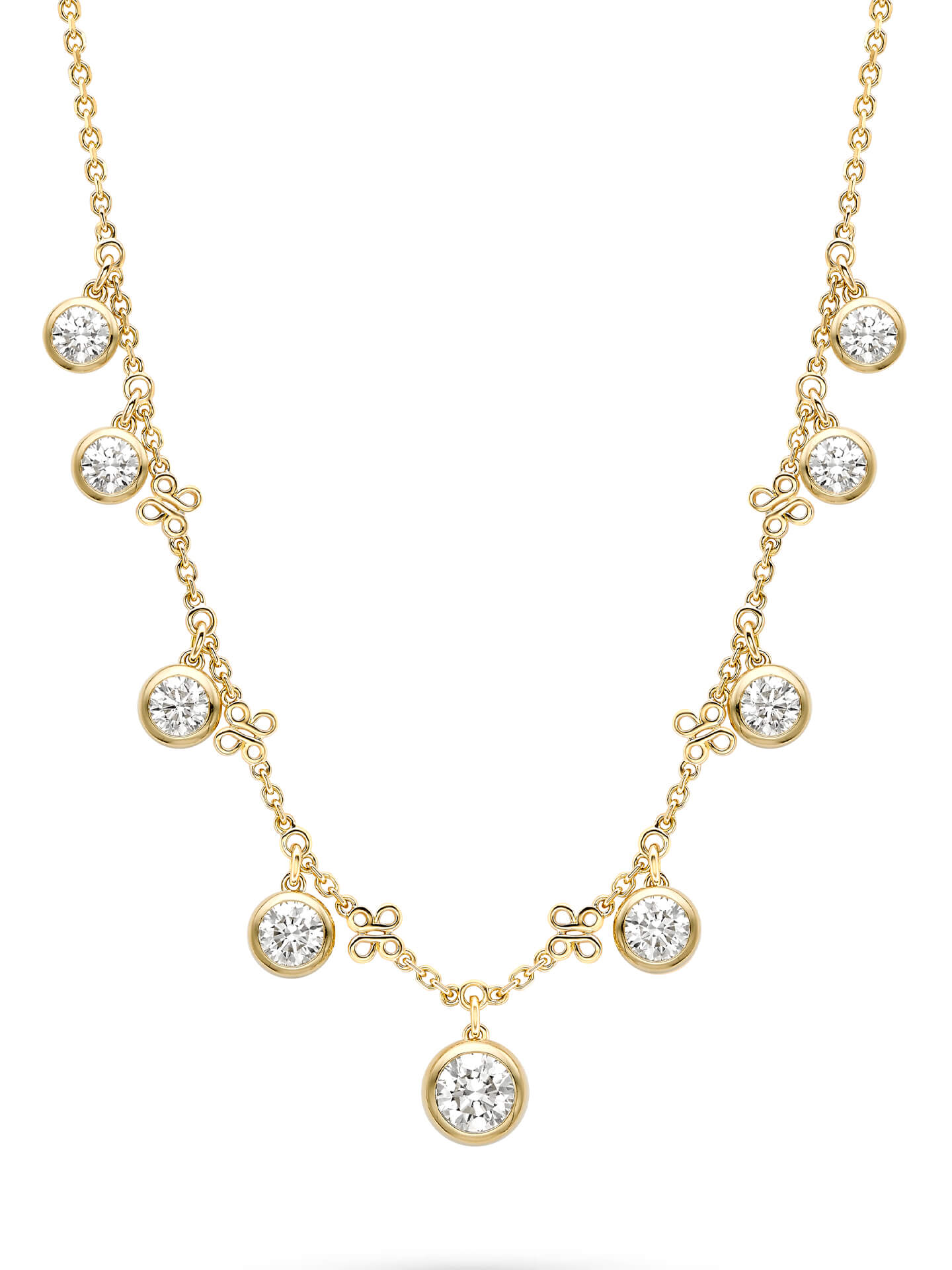 Beach Large Yellow Gold Diamond Necklace | Boodles