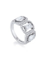 Mosaic Three Stone ASHOKA® Platinum Diamond Ring
