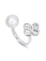 Be Boodles White Gold Pearl Diamond Ring