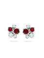 Raindance Platinum Ruby Cluster Earrings